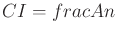 $\displaystyle CI = frac{A}{n}$