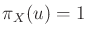 $\pi_X(u)=1$