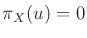 $\pi_X(u)=0$