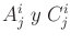 $A_j^i  y  C_j^i$