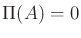 $\Pi(A)=0$