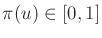 $\pi(u) \in [0, 1]$