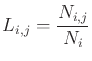 $\displaystyle L_{i,j} = \frac{N_{i,j}}{N_i} $