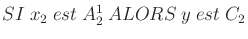 $SI x_2  est  A_2^1  ALORS  y  est  C_2$